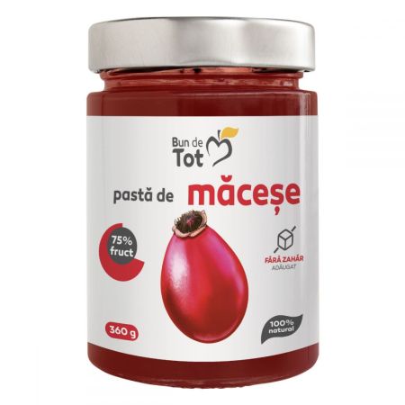 Dulceata naturala de macese fara zahar Bun de Tot, 360 g