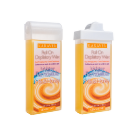 Ceara depilatoare roll-on cap mic hidrosolubila Milk and Honey, 100 ml, Karaver 562189