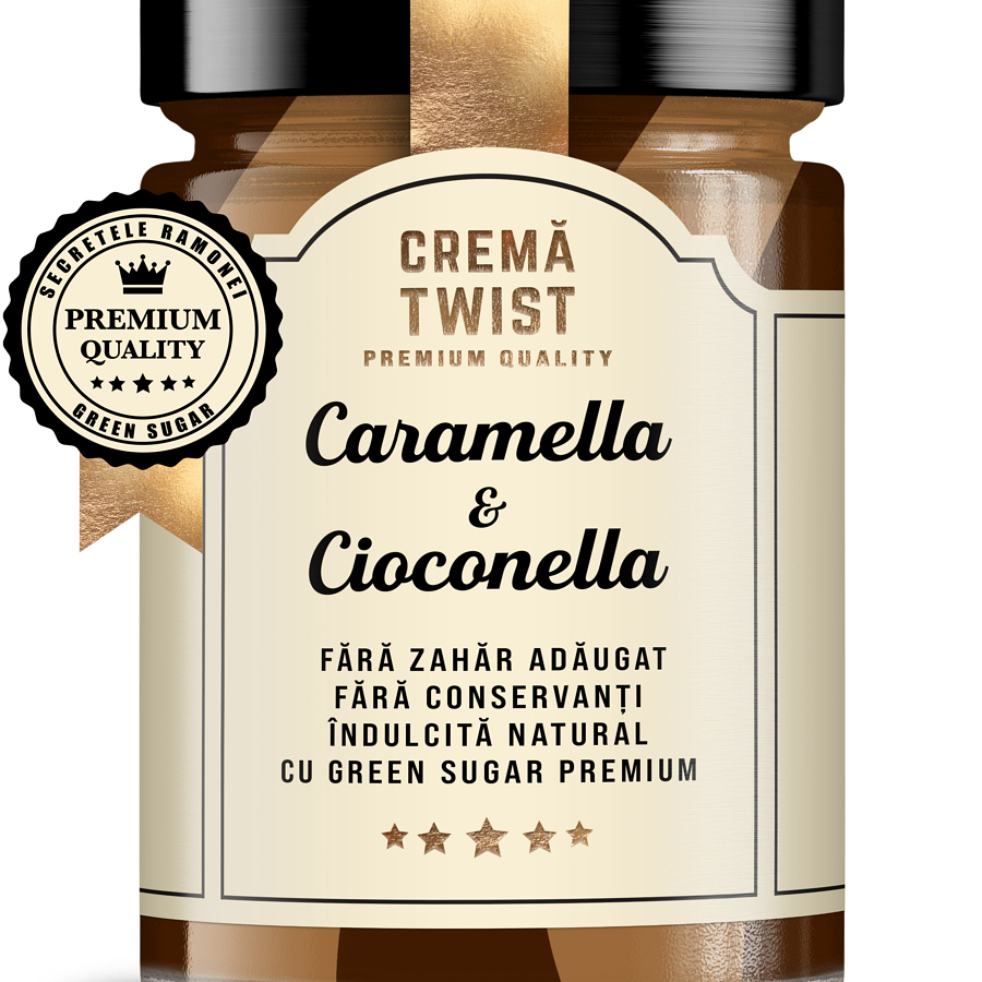 Crema twist Caramella & Cioconella, 350 g, Secretele Ramonei