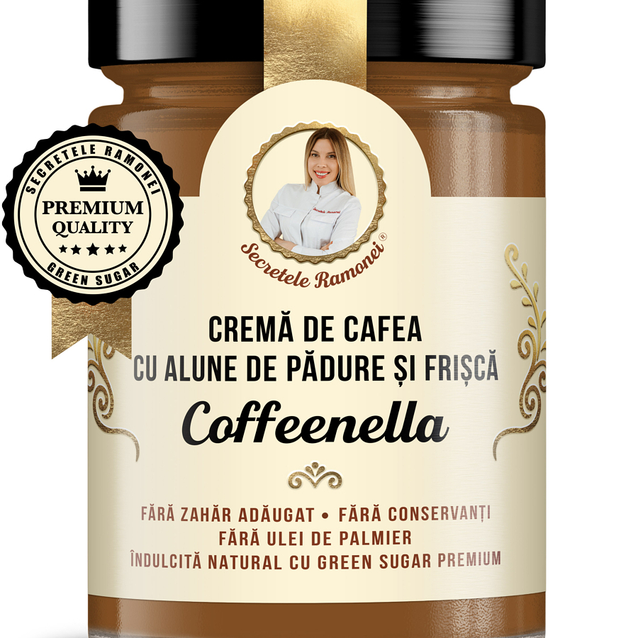 Crema de cafea cu alune de padure si frisca Coffeenella, 350 g, Secretele Ramonei