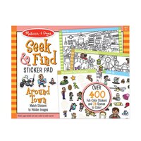 Bloc de colorat si abtibilduri Cauta si gaseste In oras, +4 ani, Melissa&Doug
