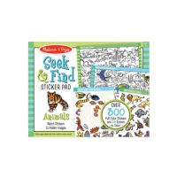 Bloc de colorat si abtibilduri Cauta si gaseste Animale, +4 ani, Melissa&Doug