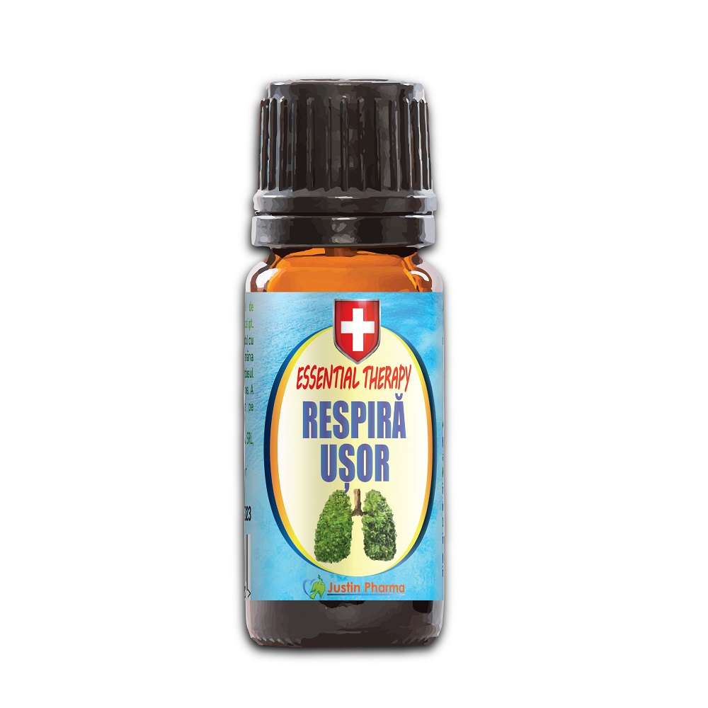 Ulei esential Respira Usor Therapy, 10 ml, Justin Pharma