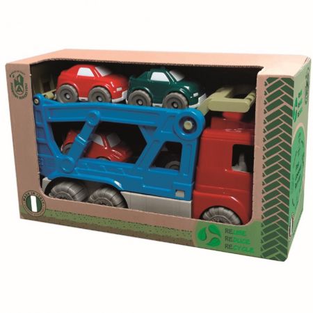 Set Camion transportor de masini cu patru masinute, + 12 luni, Androni Giocattoli 511669