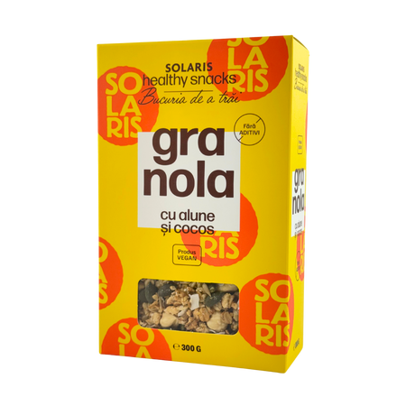 Granola cu alune si cocos, 300 gr, Solaris