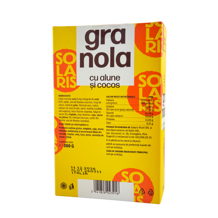 Granola cu alune si cocos, 300 g, Solaris 797997