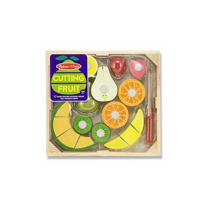 Set fructe lemn pentru taiat, +3 ani, Melissa&Doug