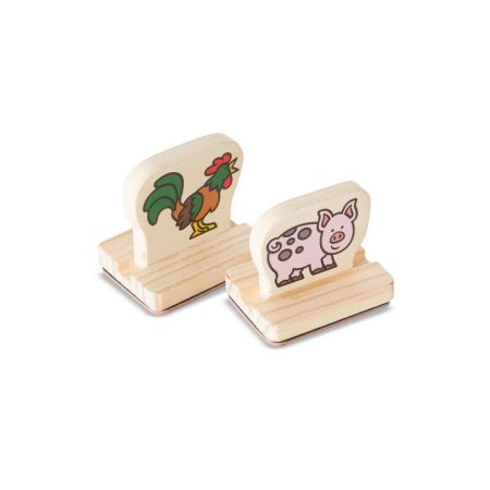 Primele mele stampile Animale de la ferma, 3 ani+,Melissa&Doug 511828