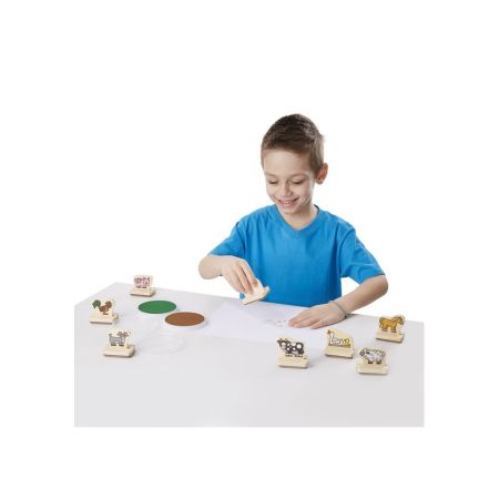 Primele mele stampile Animale de la ferma, 3 ani+,Melissa&Doug 511830