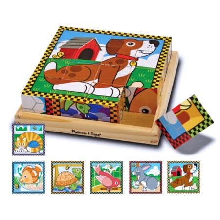 Puzzle din lemn cumburi animale de casa