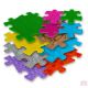 Covoras ortopedic senzorial tip puzzle Set mediu 2A, +12 luni, Multicolor, Muffik 511962