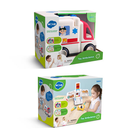 Masina de ambulanta, +3 ani, Hola 512090