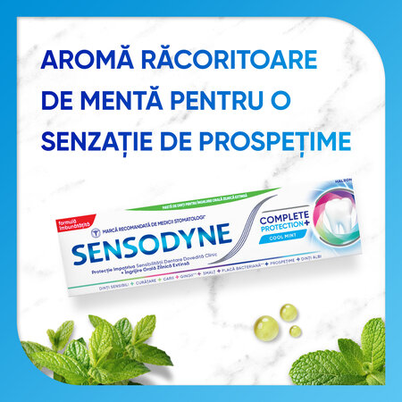 Pasta de dinti Complete Protection+, Cool Mint, 75 ml, Sensodyne 743681
