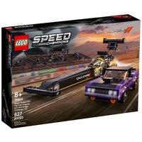 Mopar Dodge Srt top fuel Dragster si Dodge Challanger 1970 Lego Champions, 8 ani+, 76904, 627 piese, Lego
