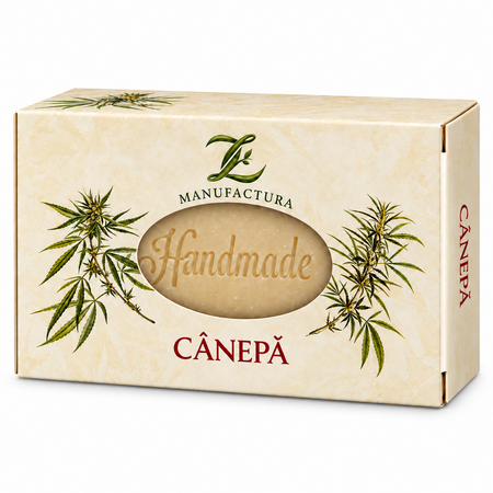 Sapun natural cu canepa, 100 g, ZL Manufactura