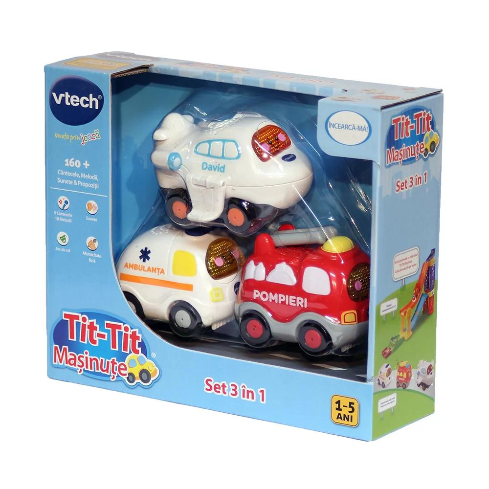 Set masini 3 in 1, 1-5 ani, Vtech Tit-Tit Masinute