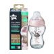 Biberon din sticla, Closer to nature, 250 ml, 0 luni+, Roz, Tommee Tippee 513376