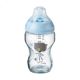 Biberon din sticla, Closer to nature, 250 ml, 0 luni+, Albastru, Tommee Tippee 513380