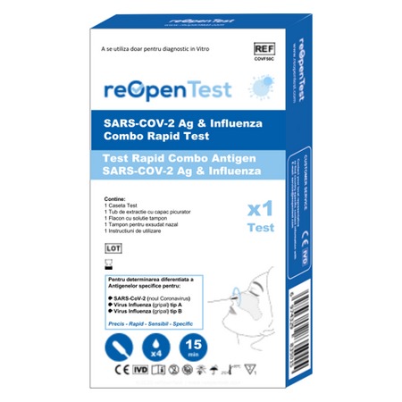 Test Rapid Combo Antigen SARS-COV-2 Ag si Gripa