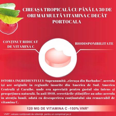 Acerola Vitamina C, 60 comprimate masticabile, Forte Pharma 765907