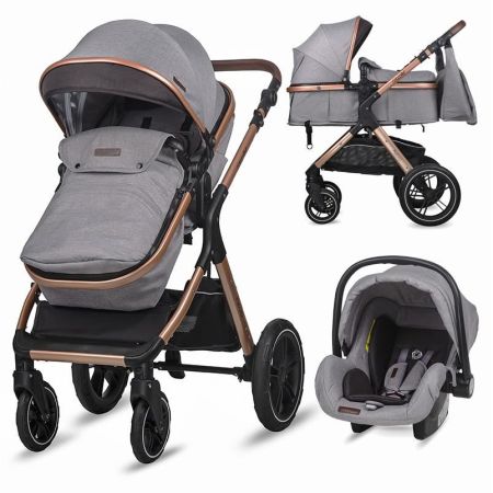 Carucior transformabil 3 in1 Melora, Moonlit Grey