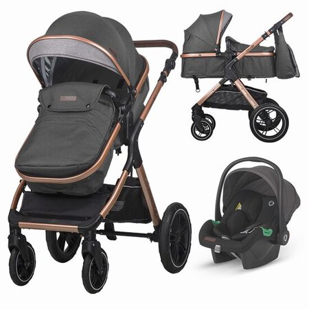Carucior transformabil 3 in1 Melora, Diamond Black, Coccolle