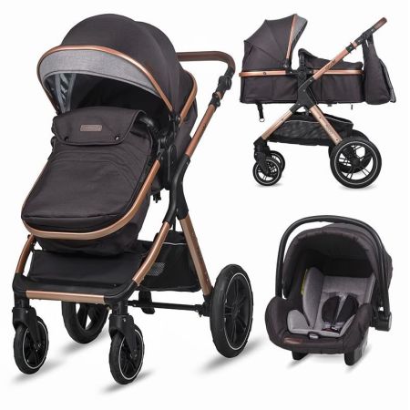 Carucior transformabil 3 in1 Melora, Diamond Black