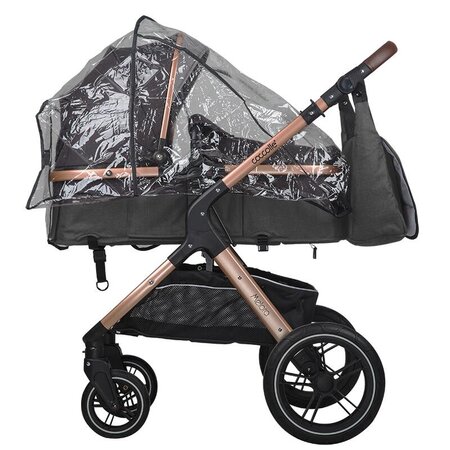 Carucior transformabil 3 in1 Melora, 0 luni+, Diamond Black, Coccolle 693346