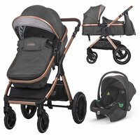 Carucior transformabil 3 in1 Melora, 0 luni+, Diamond Black, Coccolle