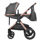 Carucior transformabil 3 in1 Melora, 0 luni+, Diamond Black, Coccolle 693342