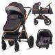 Carucior transformabil 3 in1 Melora, Diamond Black, Coccolle 513976