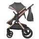 Carucior transformabil 3 in1 Melora, 0 luni+, Diamond Black, Coccolle 693340