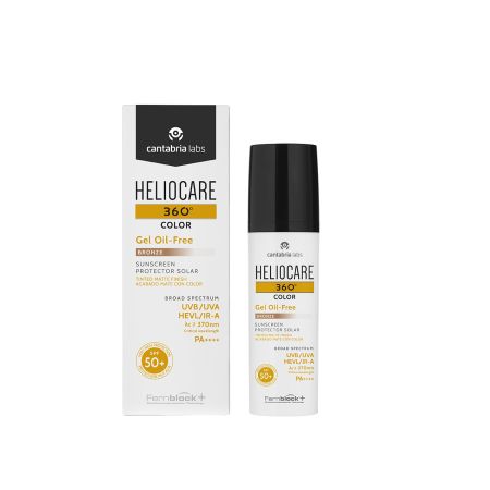 Gel- Oil Free cu pigment de colorare SPF50 Heliocare 360º, Bronze