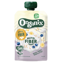 Piure bio din banana, iaurt, afine si ovaz Nutri Fiber, +12 luni, 100 g, Organix