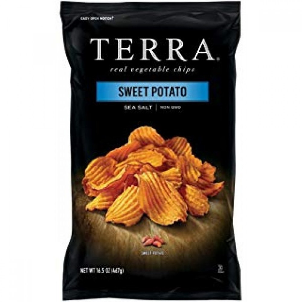 Chipsuri cu sare de mare Sweet Potato, 110 g, Terra