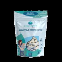 Servetele umede comprimate biodegradabile, 50 bucati, Only Napkin Baby