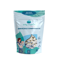 Servetele umede comprimate biodegradabile, 50 bucati, Only Napkin Baby