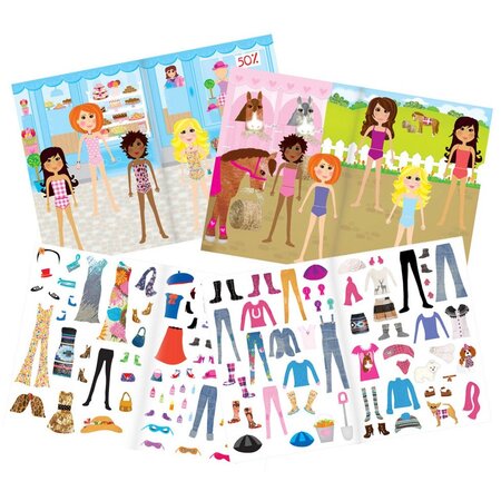 Carte cu abtibilduri fashion Girl Club, 4 ani+,Galt 514397