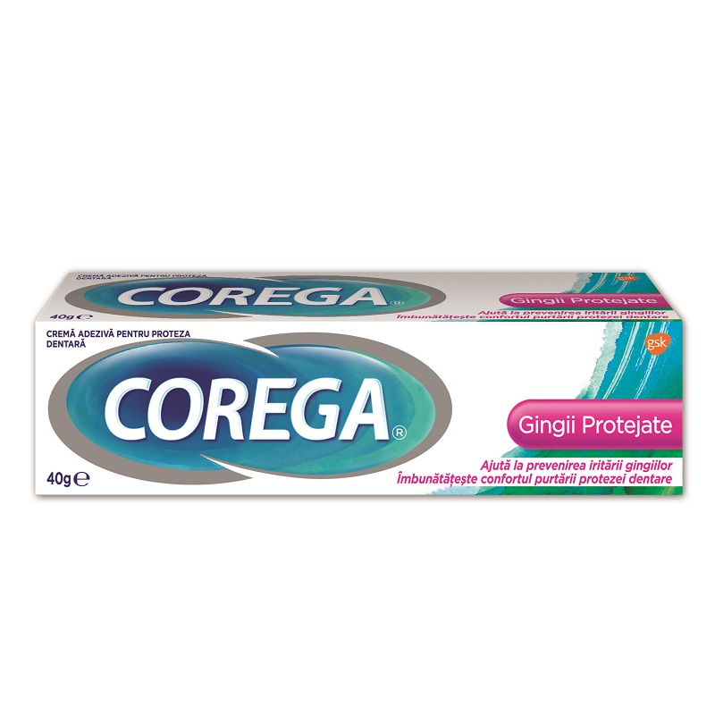 Crema adeziva, Gingii protejate, 40g, Corega 