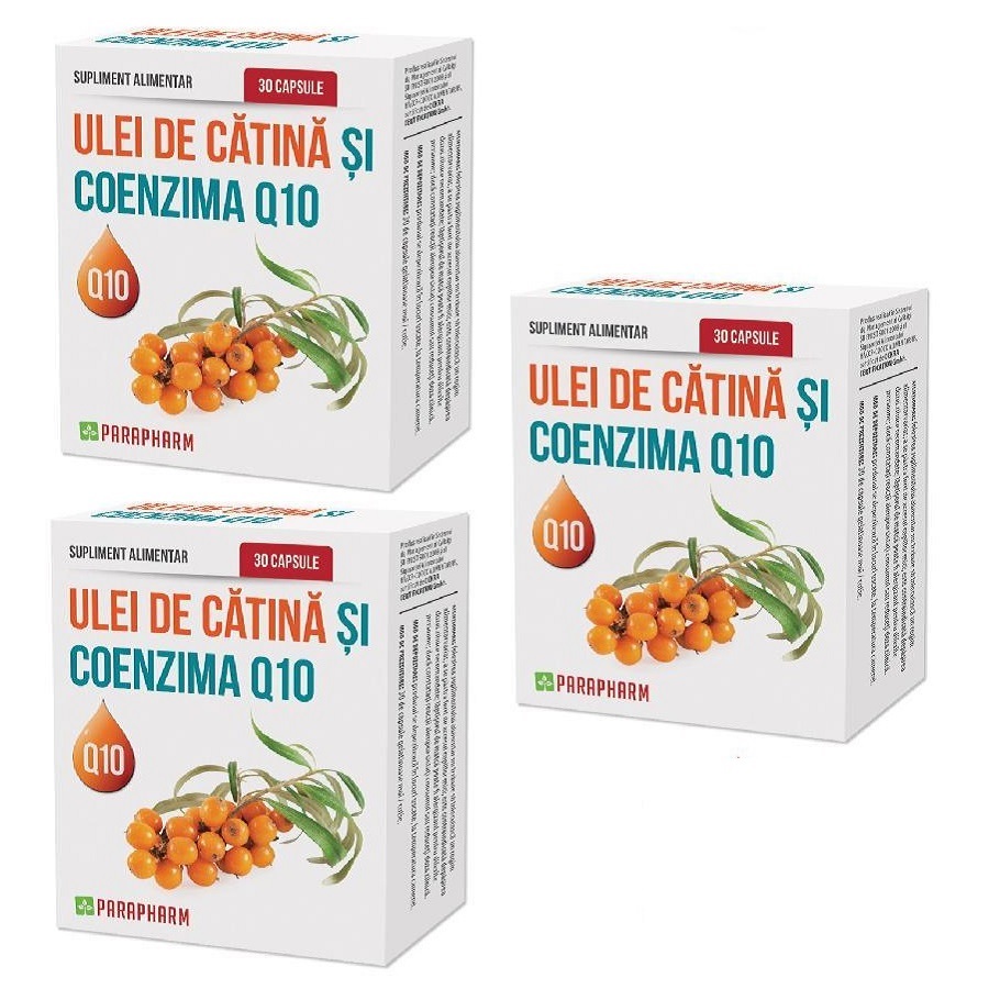 Pachet Ulei de Catina si Coenzima Q10, 3x30 capsule, ParaPharm