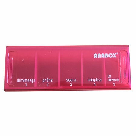 Organizator medicamente pentru utilizare zilnica, Diverse Culori, Anabox 514963
