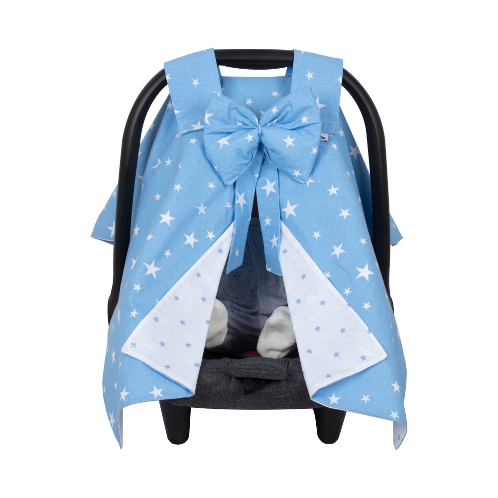 Husa protectie soare si insecte pentru scoica auto, 0-13 kg, Albastru, Sevibebe