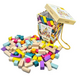 Joc din lemn Set 100 de piese de constructie, +18 luni, Cubika 652475