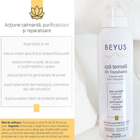 Pachet apa termala din Transilvania, 2 bucati x 150 ml, Beyus 514986