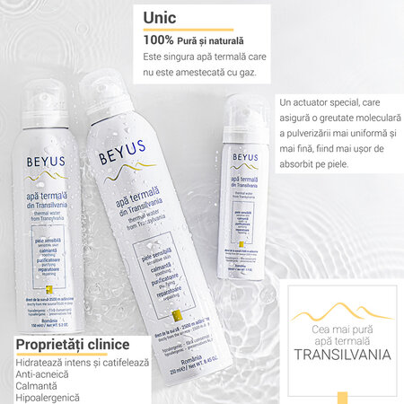 Pachet apa termala din Transilvania, 2 bucati x 150 ml, Beyus 514989
