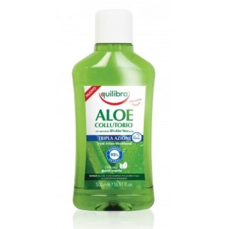 Apa de gura cu tripla actiune Aloe, 500 ml, Equilibra 515080
