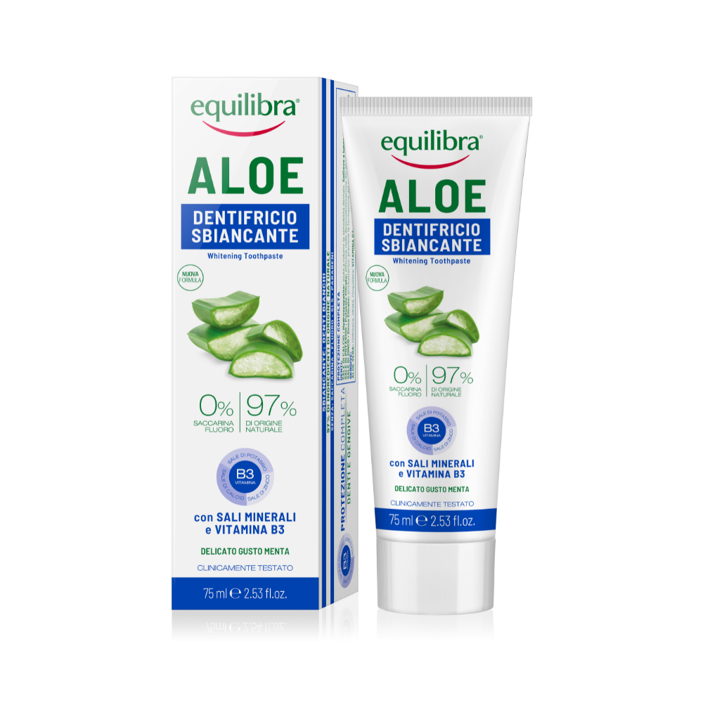 Gel pentru albirea dintilor Aloe, 75 ml, Equilibra