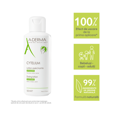 Lotiune calmanta pentru iritatii cutanate Cytelium, 100 ml, A-Derma 646582