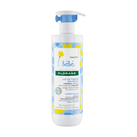 Lotiune de toaletare fara clatire, 500 ml, Klorane Bebe