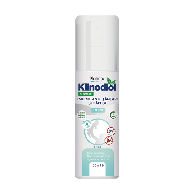 Spray pentru copii anti tantari si capuse, 100 ml, Klinodiol
